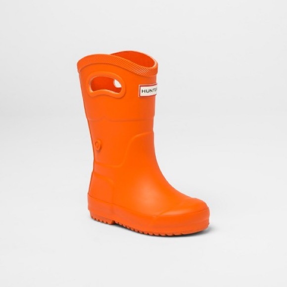 orange rain boots